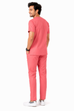 Panuniforms Coral P 06 Shirt, Pant Hospital Scrub (Coral Pink, Pink, Red) - Image 3