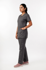 Panuniforms Grey 06 Shirt, Pant Hospital Scrub (grey, Ash) - Image 4