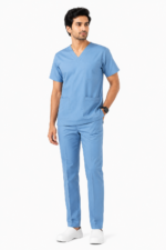 Panuniforms M Light B 06 Shirt, Pant Hospital Scrub (Light Blue)