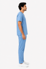 Panuniforms M Light B 06 Shirt, Pant Hospital Scrub (Light Blue) - Image 3