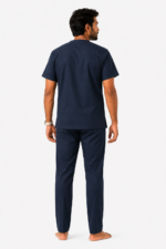 Panuniforms M Olive B 06 Shirt, Pant Hospital Scrub (Olive Blue, Navy Blue) - Image 2