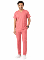 Panuniforms Coral P 06 Shirt, Pant Hospital Scrub (Coral Pink, Pink, Red)