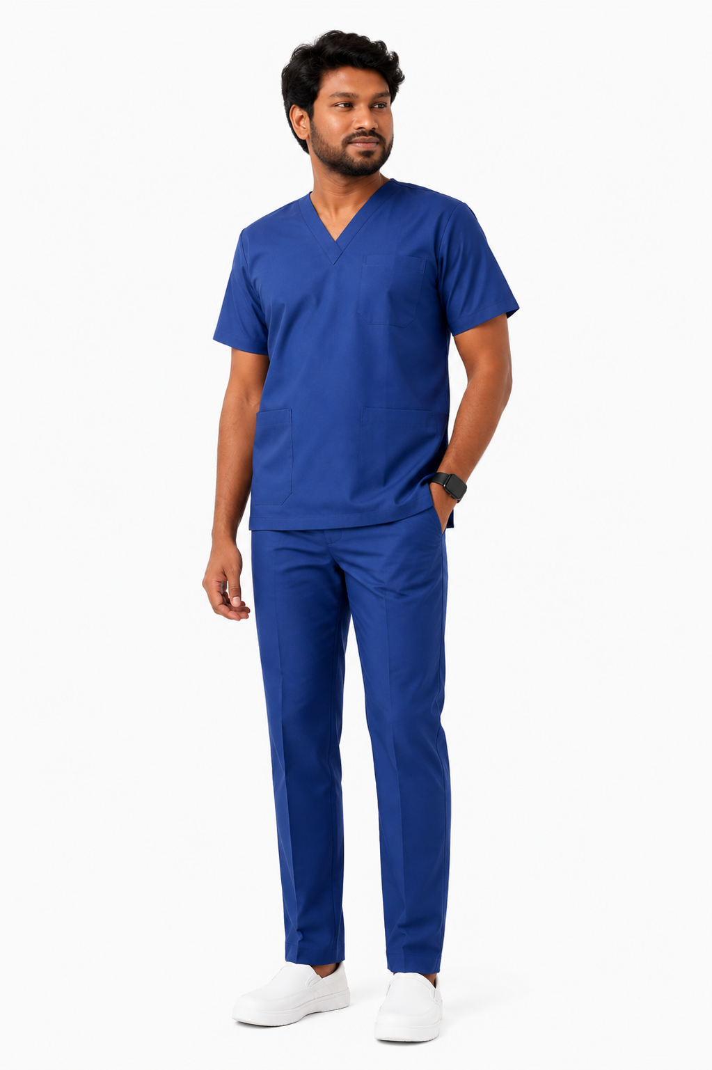 Royal Blue M Panuniforms M Royal B 06 Shirt, Pant Hospital Scrub (Royal Blue) - Image 1
