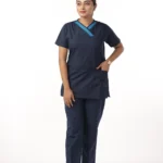 Panuniforms F9PU Dblue-Lblue Shirt, Pant Hospital Scrub (Dark blue)