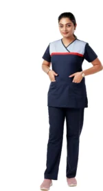 Panuniforms F2PU Olive/Light B 02 Shirt, Pant Hospital Scrub (Olive Blue, Light Blue)