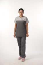 Panuniforms F16PU Grey Shirt, Pant Hospital Scrub (Grey)